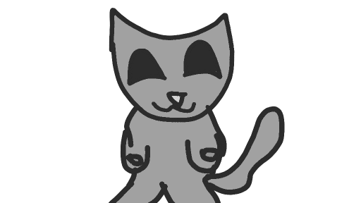 Gray Cute Cat by eleisanimations