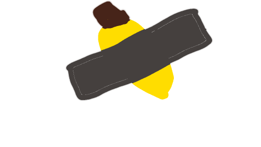 Banana on tape by BluRainbowFriendsBlu