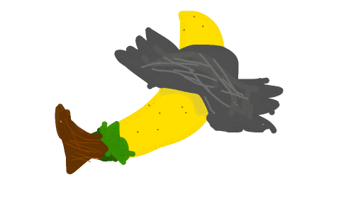 banana taped on a wall by Kolby_fortnight