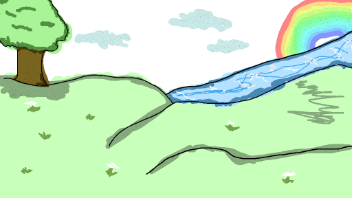 Cool land with a nice river by Ahsghsjhdjkaks