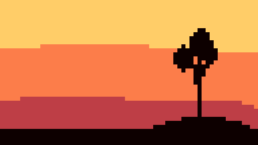 Sunset pixel art by Peachyx77