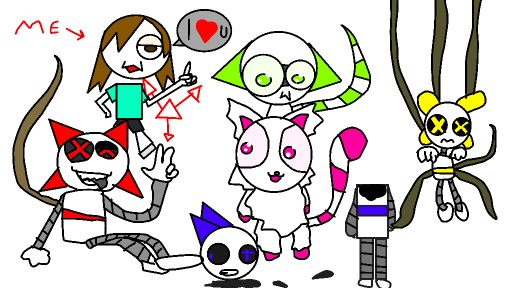 my invented caracters,jelly and me[in re by Richieguy2017