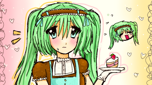 cute girl with a strawberry shortcake by CANDY_77230