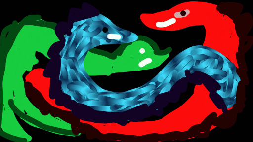 The three clashing dragons by Pokesj50