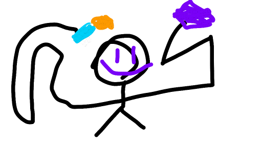 First painting by Bluedinoaxolotl
