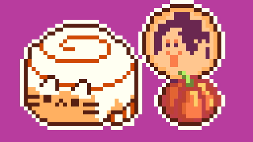 Pumpkin and the pusheens by Thevorid