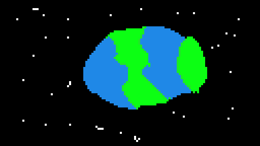 Earth in space by BluRainbowFriendsBlu