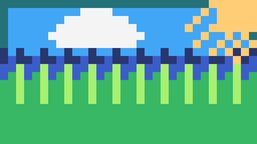 Pixeled Kid Landscape by Dinalengi