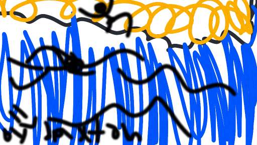 Water and people and desert by DaxSwifty