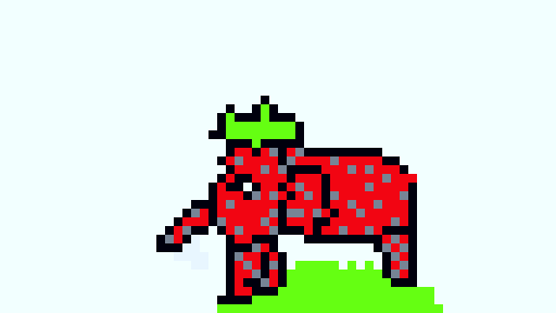 strawberry elephant pixel by Ruanc2026